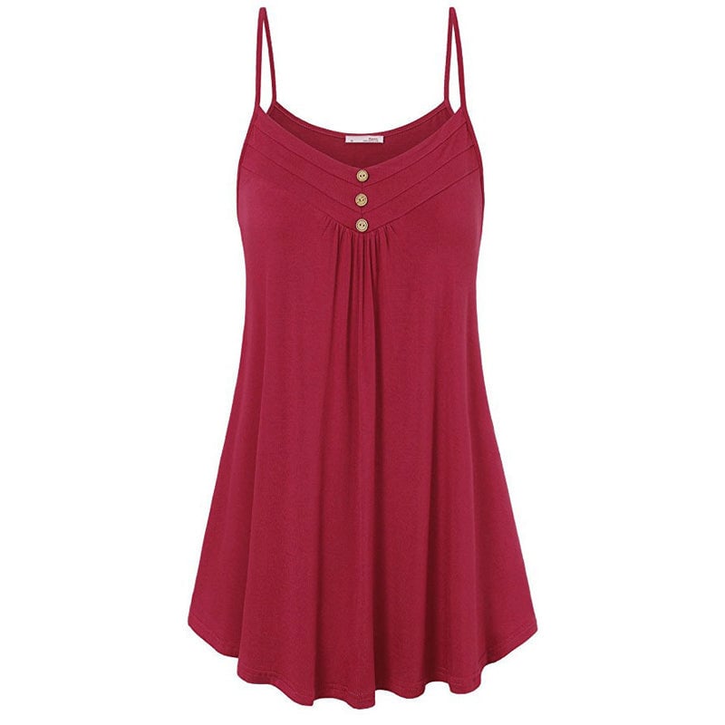 V-ringad enfärgad camisole