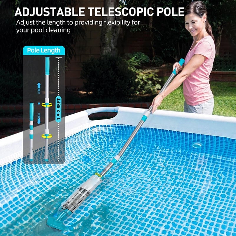 3in1Cordless Rechargeable Powerful Motor Swimming Pool Vacuum Cleaner
