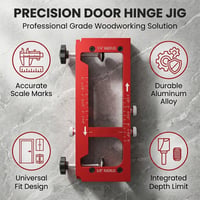 Kexon™ Precision Aluminum Door Hinge Template Jig