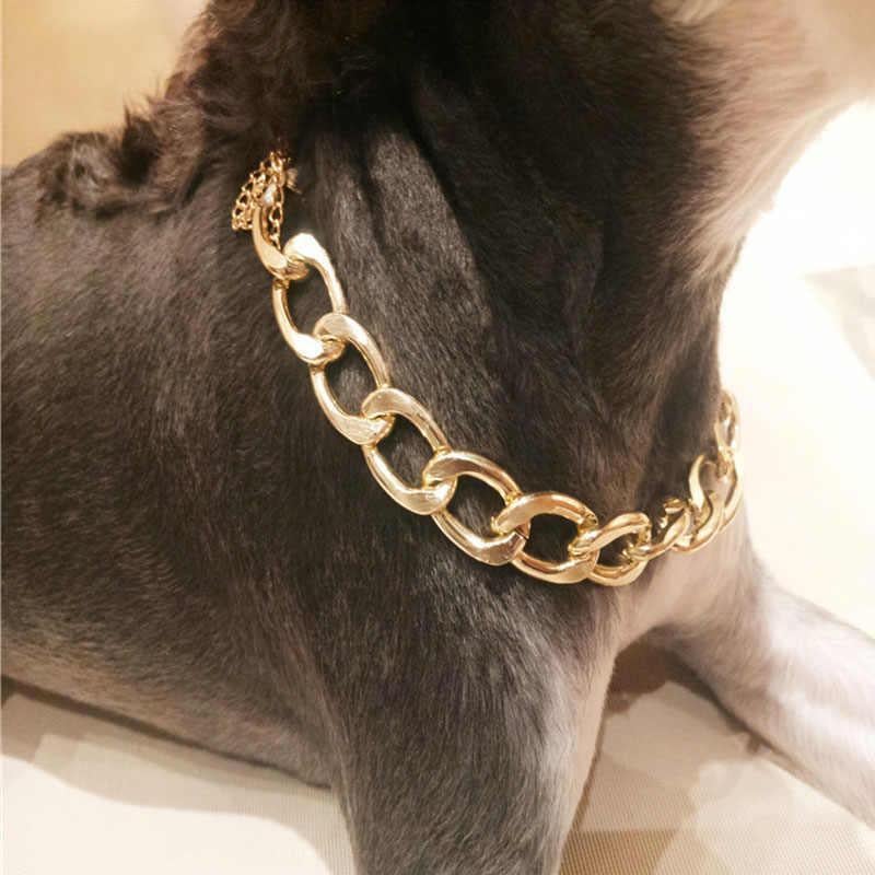 Thick Gold Chain Pets Safety Collar