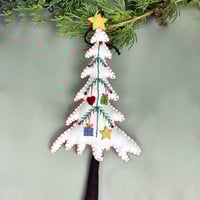 Handmade Felt Embroidered Christmas Tree Ornament