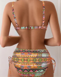 Zestaw Bikini Seksowny z Etnicznym Wzorem