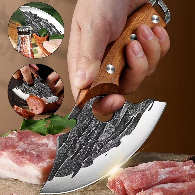 Premium Hand-Forged Chef's Knife & Cleaver Set