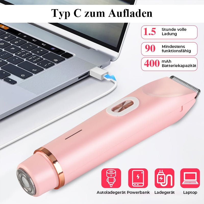 2-in-1 Elektrorasierer für Damen