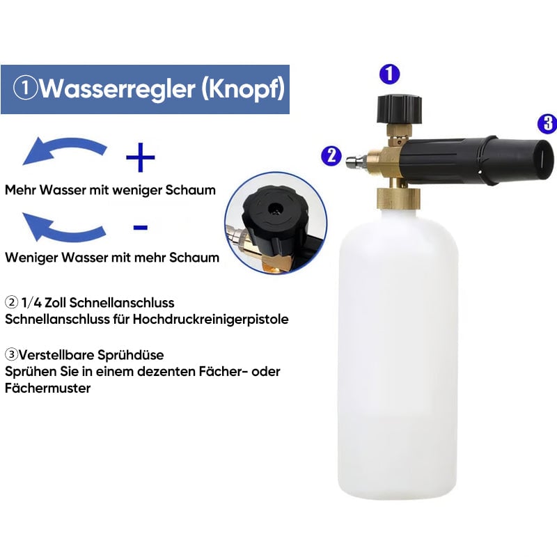 Schaumkanone mit Doppelanschluss