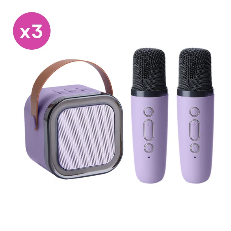 Mini Karaoke Machine with Wireless Microphones