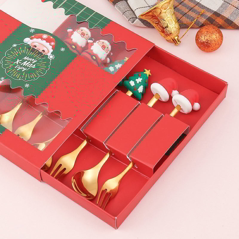 🎅Set de cuillères pour poupées de Noël🎄