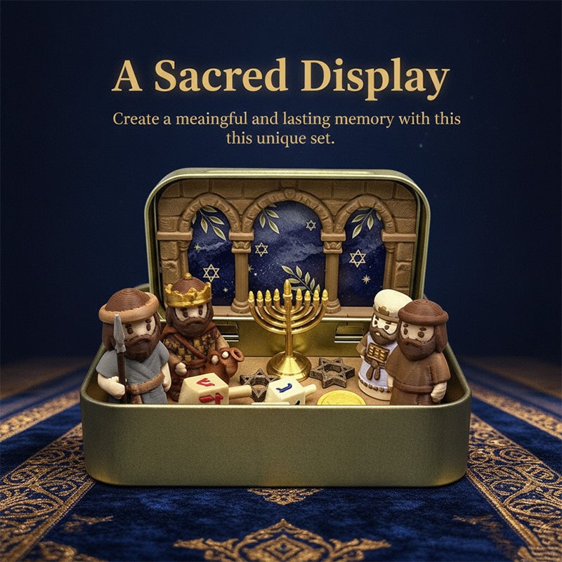 Mini Christmas Nativity Set in Tin Box