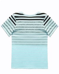 Round Neck Short Sleeve Striped T-Shirt