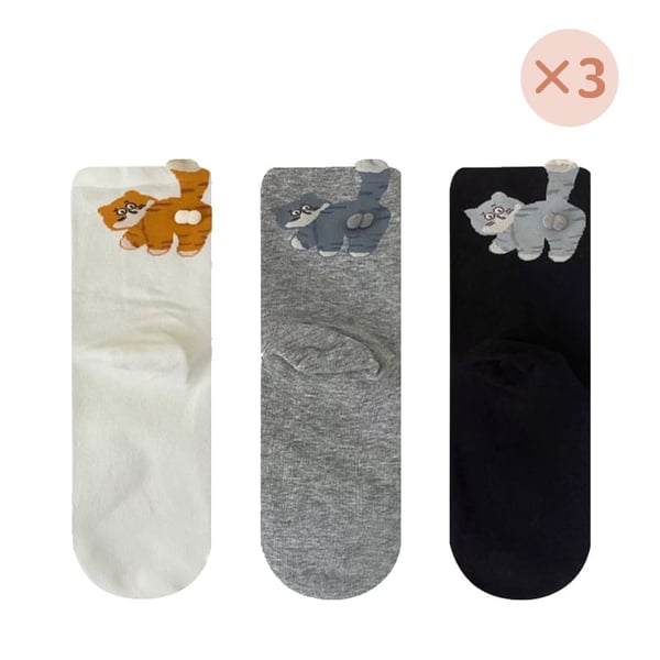 Cute Cat Socks with Balls