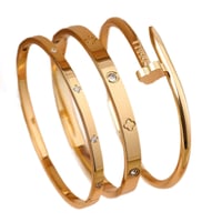 Gold-Plated Diamond-Studded Bracelet