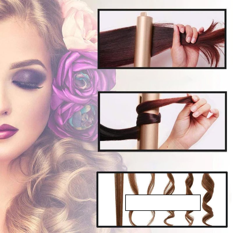 2-in-1 Hair Straightener Spiral Wave Curler