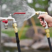 Robinet double sortie en alliage de zinc pour jardinage