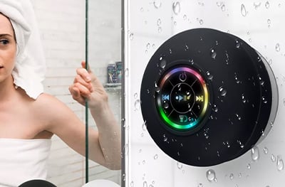 Mini Bluetooth Shower Speaker With Led Light