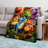 Flannel Dinosaur Nap Blanket