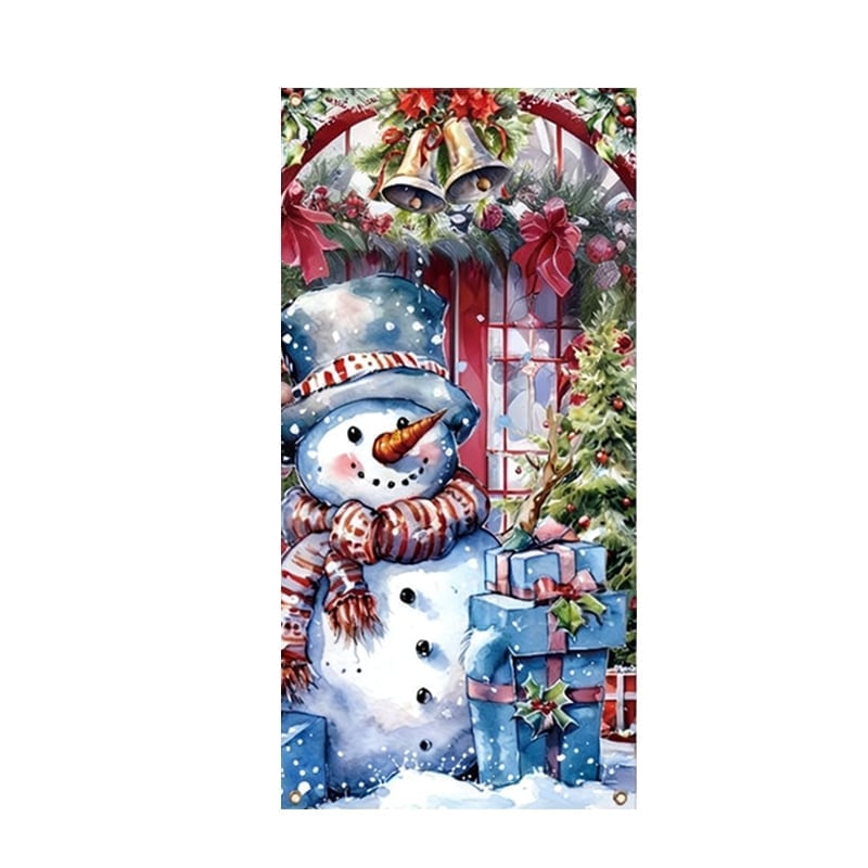 Christmas Door Curtain Atmosphere Banner