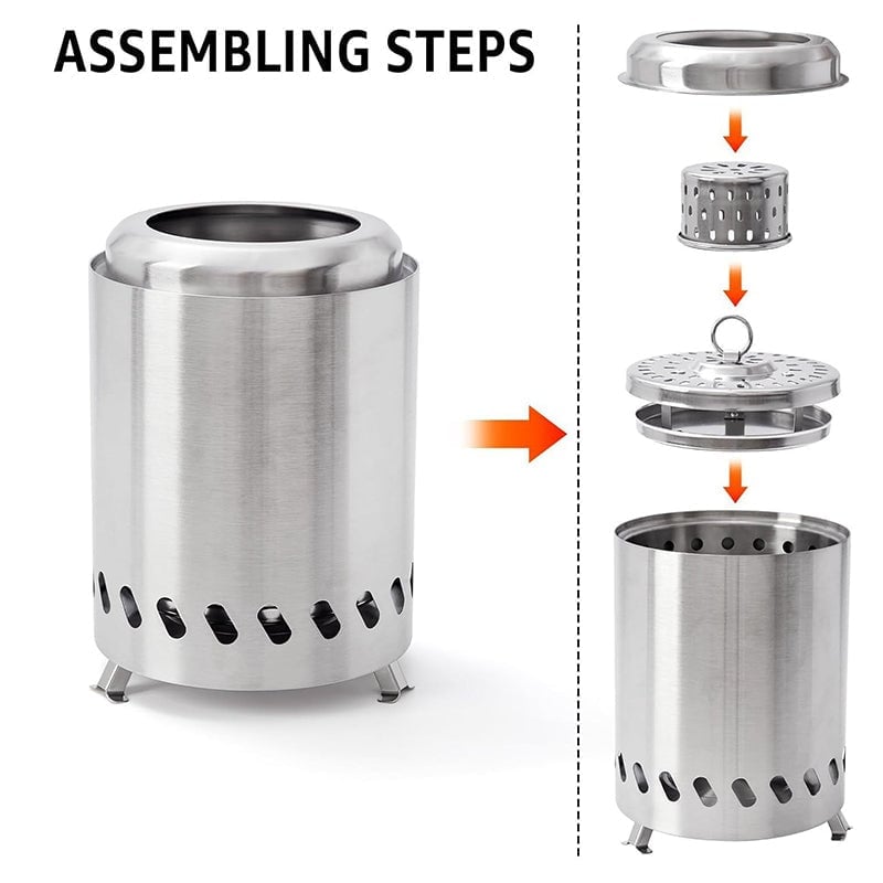Saker Portable Smokeless Tabletop Firepit