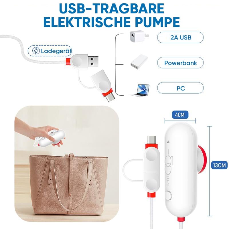 Reise-Vakuumbeutelset mit USB-Pumpe