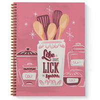 Softcover Lick The Spoon Recipe Spiral Notebook