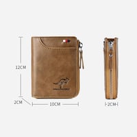 Kangaroo Men’s RFID Blocking Wallet with Zipper Multi Credit Card Holder