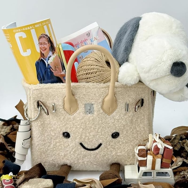 Plush Crossbody Bag for Winter Adventures