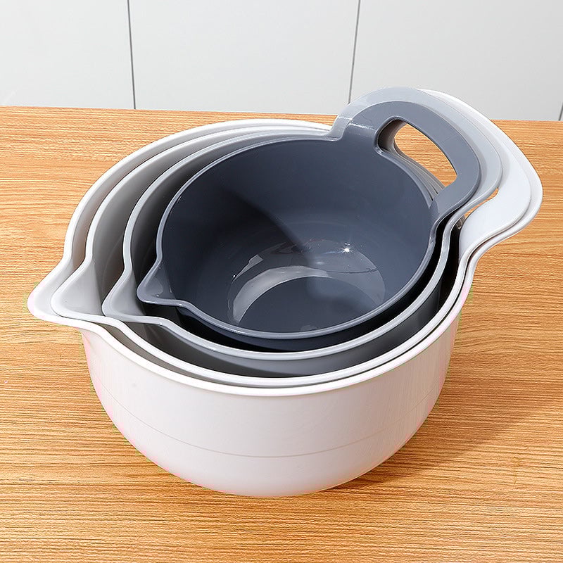 4 Piece Nesting Plastic Mixing Bowl Set