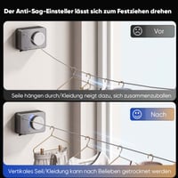 Bohrfreie Unsichtbare Verstellbare Wäscheleine
