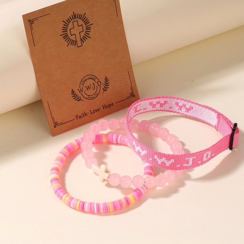 Clay Cross Card Bracelet Set