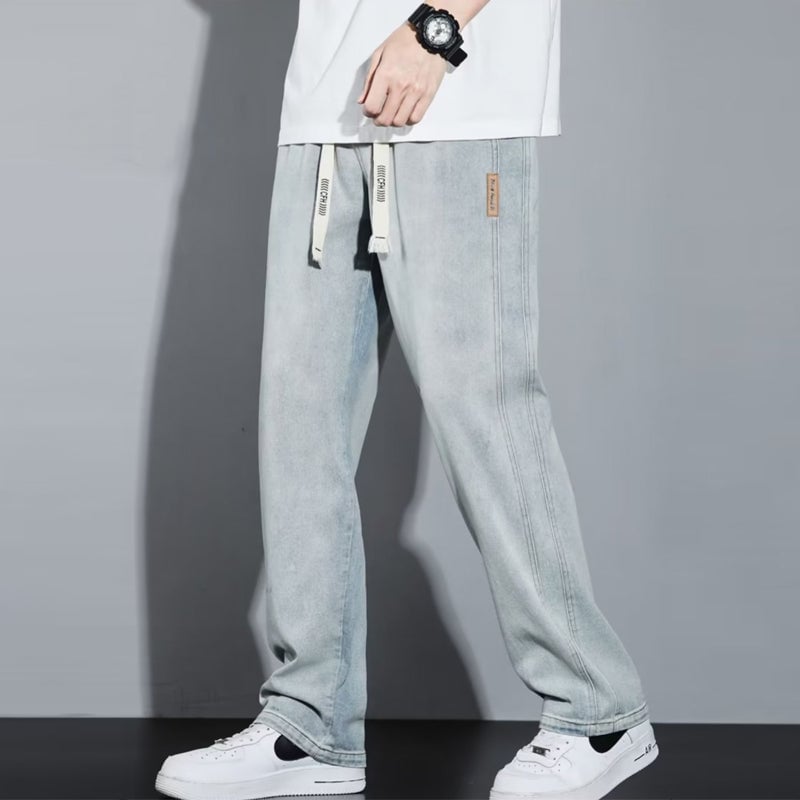 Lösa raka jeans för män