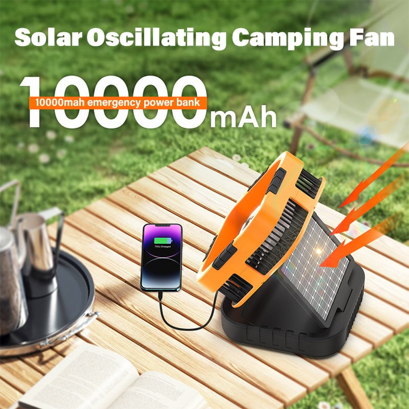 Sakerplus Solar Camping Fan