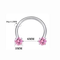 Zirkonia Hufeisenring für Piercings