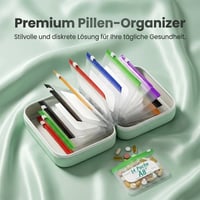 Premium wasserdichtes PU-Reisepillenorganizer-Set