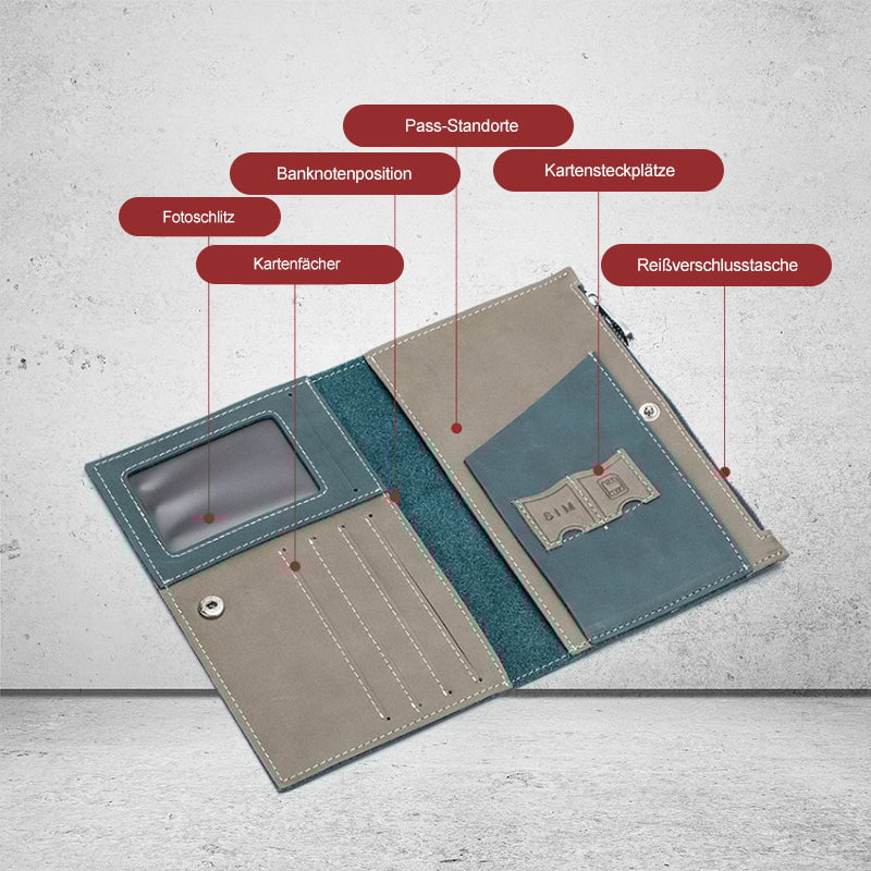 Einfache Reisepasstasche