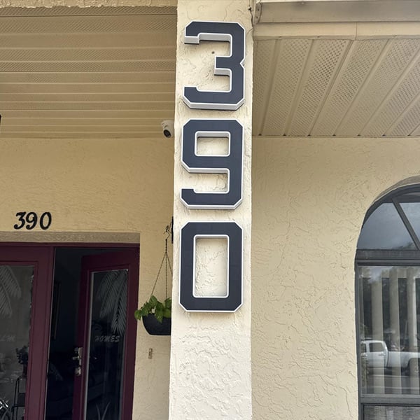 Solar-Powered Outdoor House Number Light