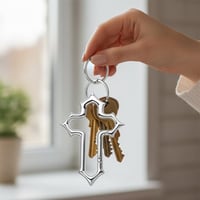 Gothic Cross Carabiner Keychain