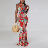 Casual Simplicity Floral Printing Dress