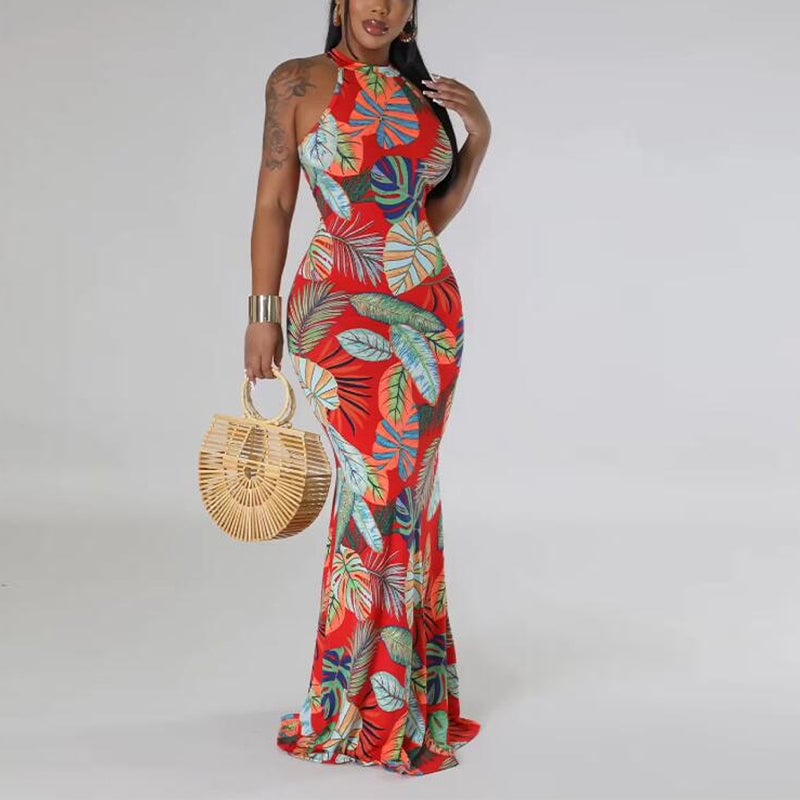 Casual Simplicity Floral Printing Dress