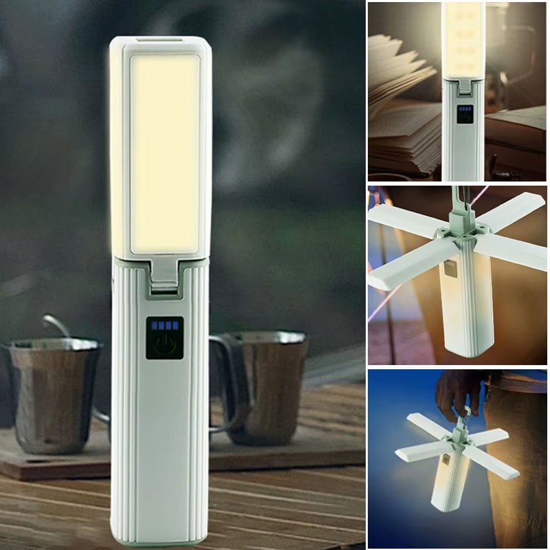 Four-Blade Foldable Camping Lamp