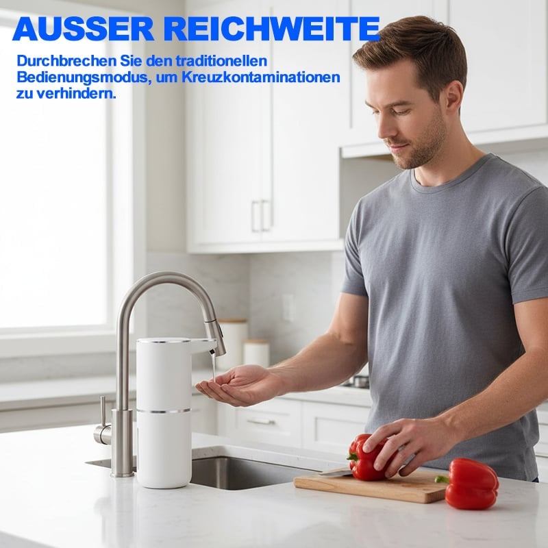 Automatischer Berührungsloser Seifenspender – 400ml USB-C Wiederaufladbar & Wandmontiert