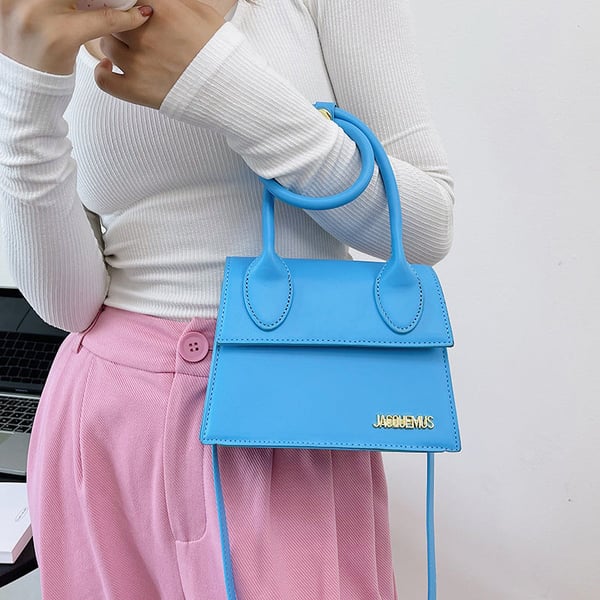 Solid Color Flap Square Bag