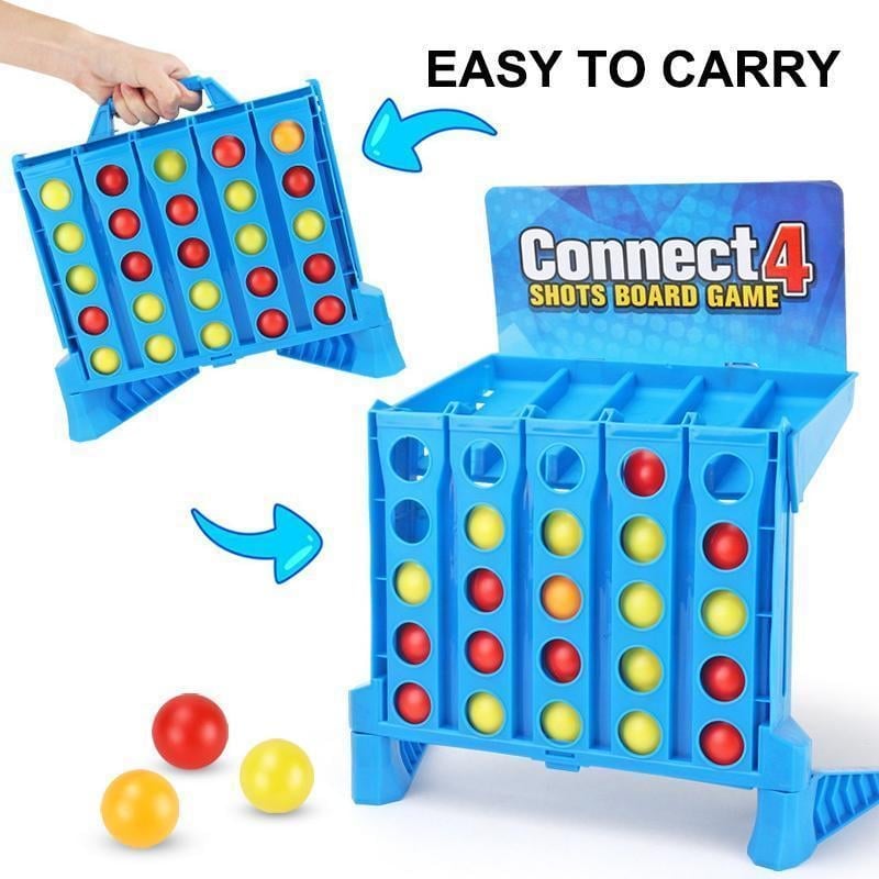 Connect 4 Shots Board Bouncing Ball Game Set For Kids
