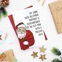 Cartoon Santa Claus Birthday Card