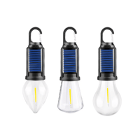 Waterproof LED USB Rechargeable Solar Camping Light Bulb with Hook