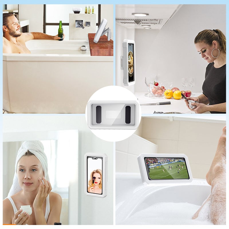 360° Rotating Foldable Telescopic Wall-Mounted Waterproof Phone Holder