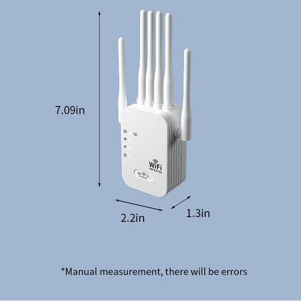 Upgraded 6-Antenna WiFi Extender 1200Mbps