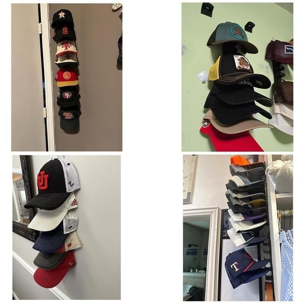 Punch-Free Baseball Cap Storage Rack