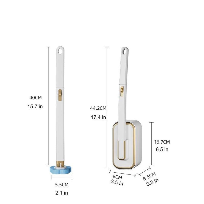 Wandmontiertes Toilettenbürstenset