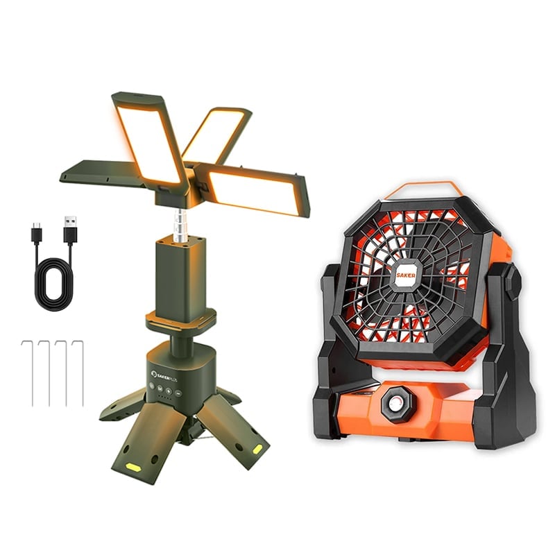 SakerPlus Camping Lantern with Four Led Lamps