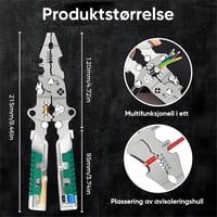 Sakerplus Multifunksjonelt Elektriker's Tangsett
