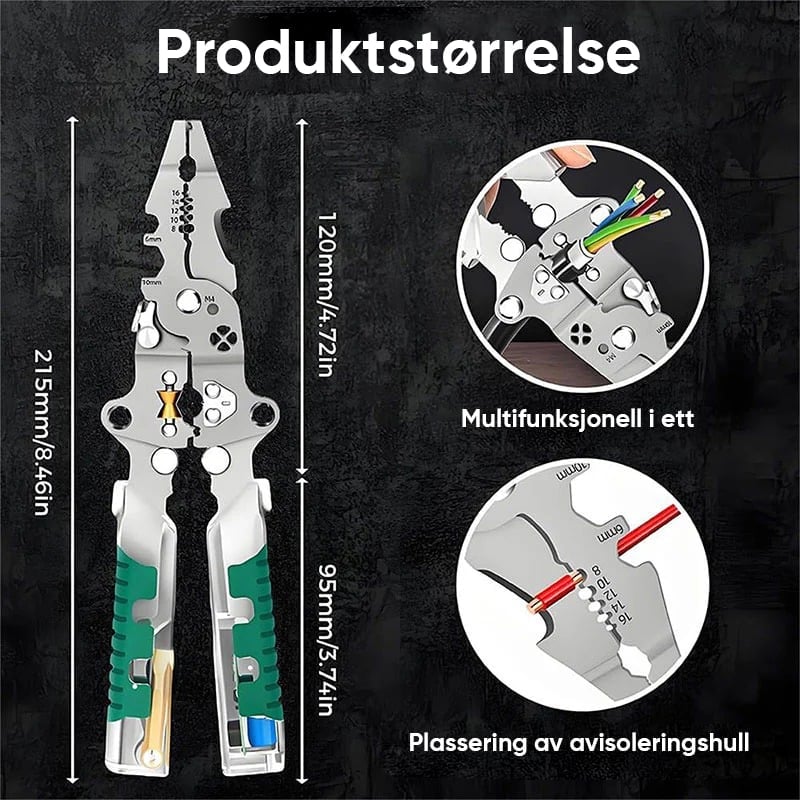 Sakerplus Multifunksjonelt Elektriker's Tangsett